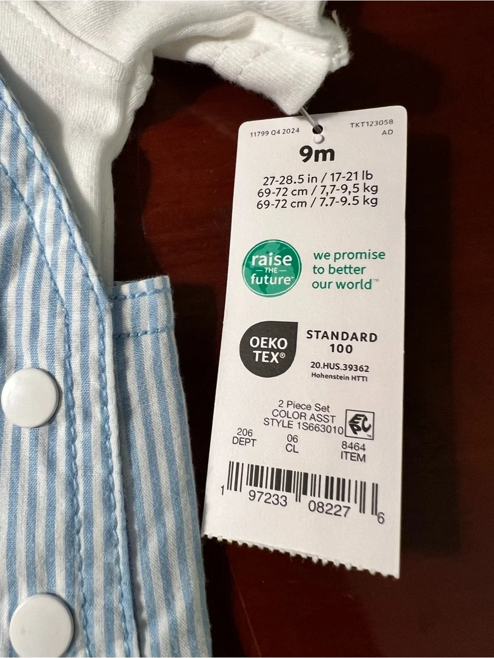 Carter's Light Blue & White Striped Anchor Shortalls with White Polo size 9 NWT